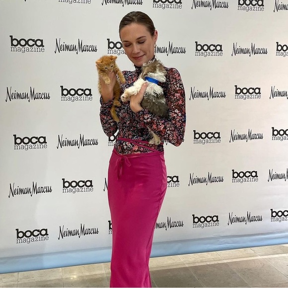 Maje Floral Print Mesh Long-sleeve Top Size Small/XS - Picture 7 of 7